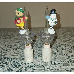 Vintage Christmas-Themed Bubble Night LIghts